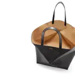 XL Puzzle Fold Tote In Shiny Calfskin
