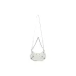 Women's Le Cagole Mini Bag With Chain Crocodile Embossed In White