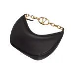 Small VLogo Moon Hobo Bag In Leather With Chain