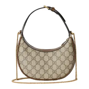 Half-Moon-Shaped Mini Bag With Interlocking Gucci