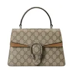 Small Dionysus Top Handle Bag Beige and Ebony