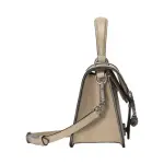 Small Dionysus Top Handle Bag Beige and White