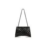 Women's Crush Large Chain Bag Quilted in Black