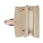Small Dionysus Top Handle Bag Beige and White